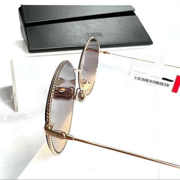 DIOR Sunglasses Golden Tone Society 4 New w Tags and Box - Picture 7 of 12